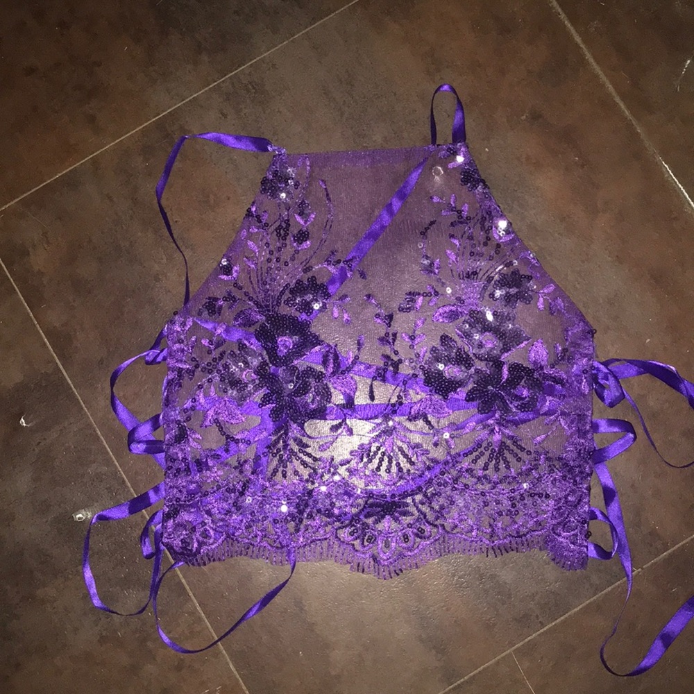 Lace sequin top